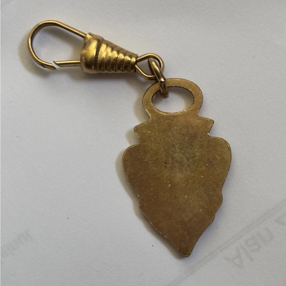 Auth Gucci Vintage Gold Tone Knight Crest Key Chain Bag Charm Zipper Pull - Picture 4 of 5